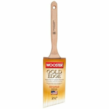 OFFICE DESK 266899 2.5 in. Gold Edge Semioval Angle Brush - Gold - 2.5 in. OF3562271